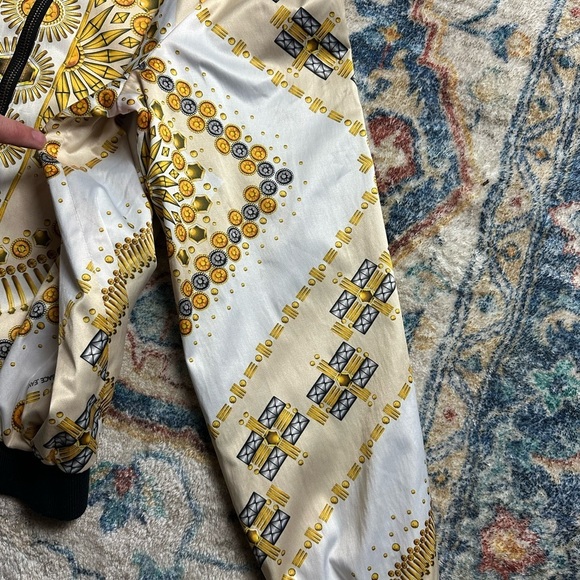 Versace Gold Zip-up Light Jacket Medium - Picture 6 of 8